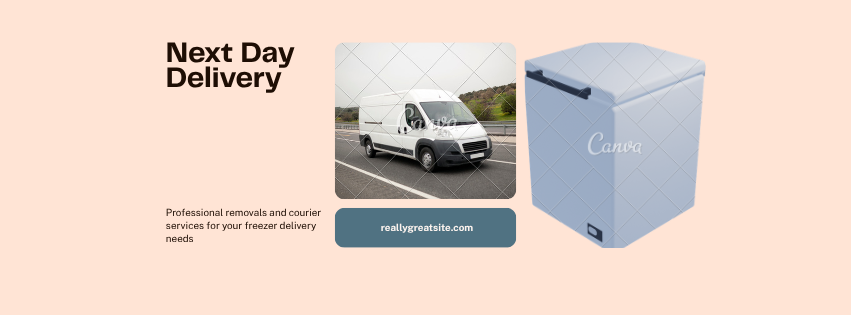 Next day freezer delivery UK - Quickow removals and courier van delivering a freezer