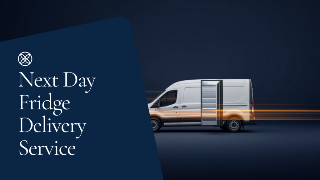 Quickow van delivering a fridge for next day fridge delivery across the UK